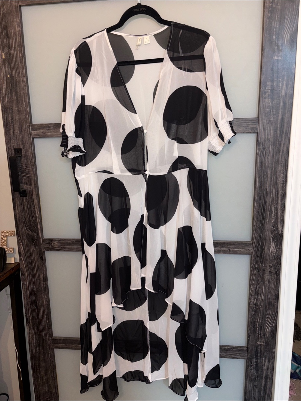 Polka Dot Midi dress - Black & White